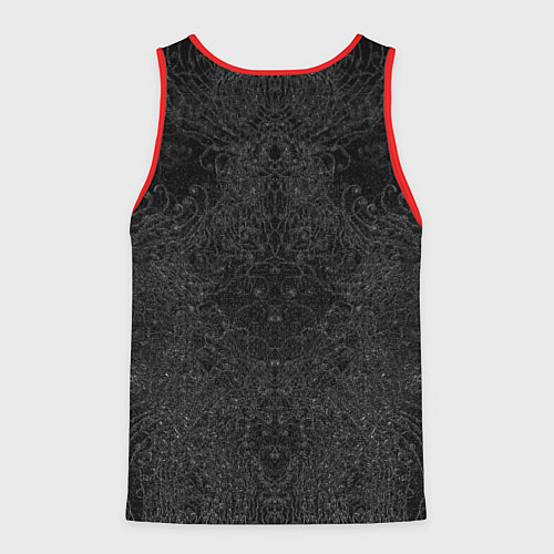 Мужская майка без рукавов Лицо монстра monster face / 3D-Красный – фото 2