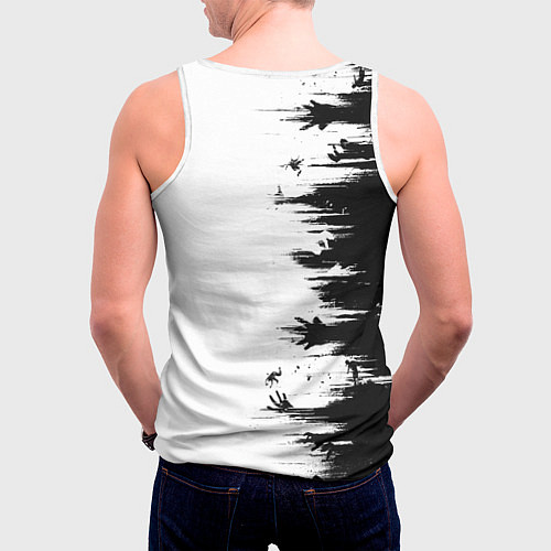 Мужская майка без рукавов DYING LIGHT 2 GOOD NIGHT AND GOOD LUCK / 3D-Белый – фото 4