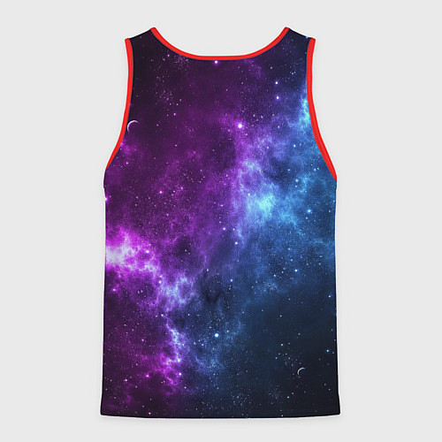 Мужская майка без рукавов NEON GALAXY НЕОНОВЫЙ КОСМОС / 3D-Красный – фото 2