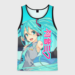 Майка-безрукавка мужская Hatsune Miku Мику Хацунэ, цвет: 3D-черный
