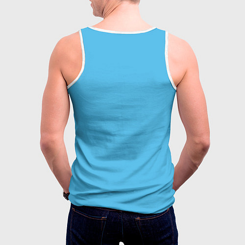 Мужская майка без рукавов Let it snow Зайчик и снежок / 3D-Белый – фото 4