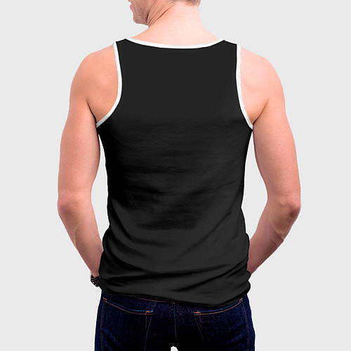 Мужская майка без рукавов Бульвар Депо на концерте / 3D-Белый – фото 4