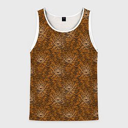 Майка-безрукавка мужская Тигры Tigers, цвет: 3D-белый