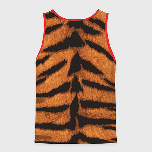 Мужская майка без рукавов ТИГРИНАЯ ШКУРА / 3D-Красный – фото 2