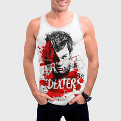 Майка-безрукавка мужская Декстер Морган портрет, цвет: 3D-белый — фото 2
