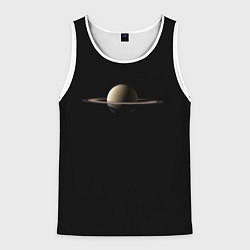 Майка-безрукавка мужская Красавец Сатурн, цвет: 3D-белый