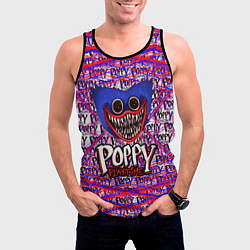 Майка-безрукавка мужская Huggy Wuggy: Poppy Pattern, цвет: 3D-черный — фото 2