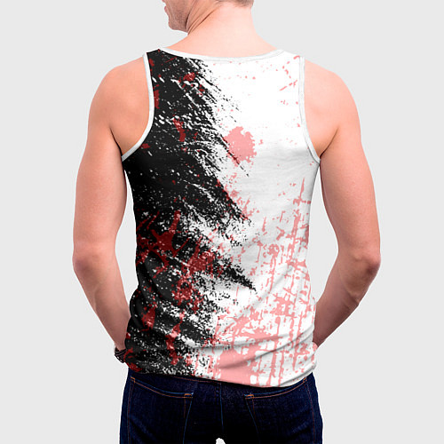 Мужская майка без рукавов Destiny Кровавые пятна / 3D-Белый – фото 4