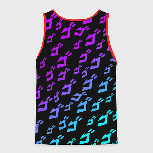 Мужская майка без рукавов JOJOS BIZARRE ADVENTURE NEON PATTERN НЕОН УЗОР / 3D-Красный – фото 2