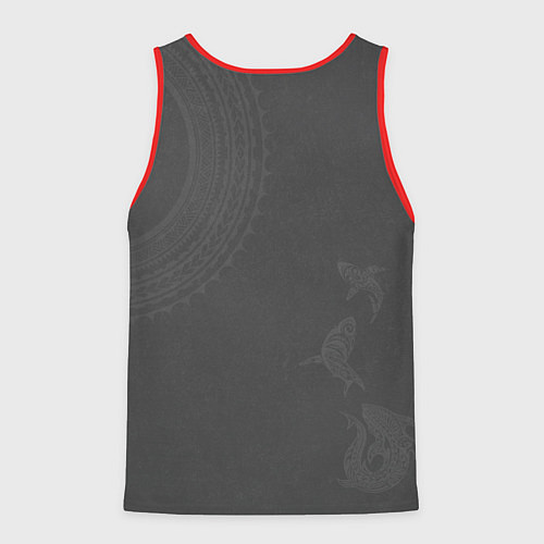 Мужская майка без рукавов Кархародоны цвет ордена / 3D-Красный – фото 2