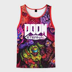Майка-безрукавка мужская DOOM ETERNAL ПАЛАЧ РОКА DOOM SLAYER, цвет: 3D-красный
