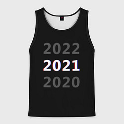Майка-безрукавка мужская 2020 2021 2022, цвет: 3D-черный