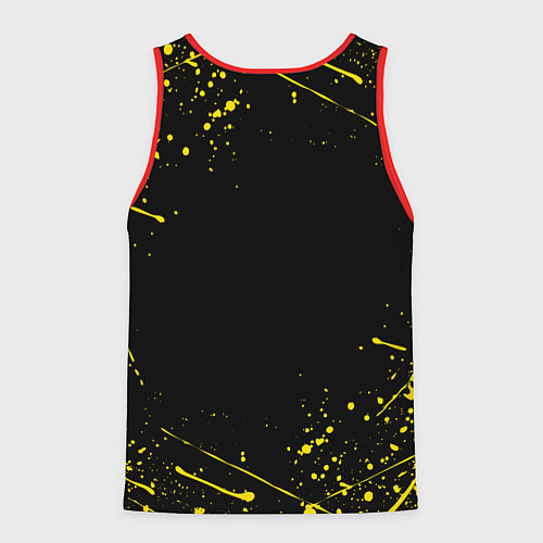 Мужская майка без рукавов ПИКАЧУ БРЫЗГИ КРАСОК / 3D-Красный – фото 2
