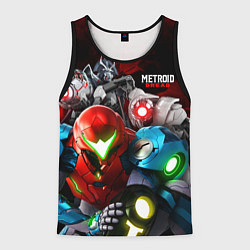 Мужская майка без рукавов Metroid Dread - Samus Aran, EMMI, Raven Beak