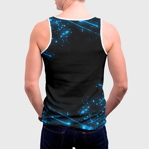 Мужская майка без рукавов PSG NEON STYLE SPORT ПСГ НЕОН / 3D-Белый – фото 4