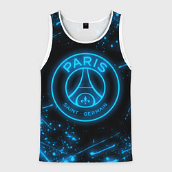 Майка-безрукавка мужская PSG NEON STYLE SPORT ПСГ НЕОН, цвет: 3D-белый
