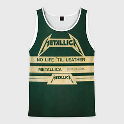 Майка-безрукавка мужская No Life til Leather - Metallica, цвет: 3D-белый