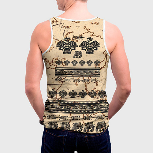 Мужская майка без рукавов AztecsАцтеки / 3D-Белый – фото 4