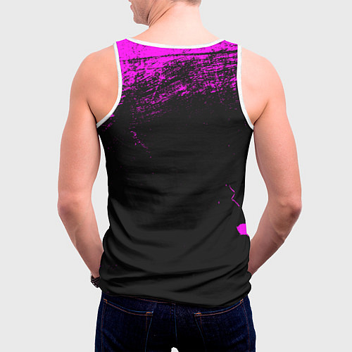 Мужская майка без рукавов Pink Jinx / 3D-Белый – фото 4