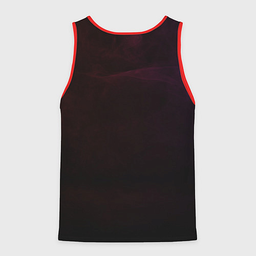 Мужская майка без рукавов Тигр Tiger голова / 3D-Красный – фото 2