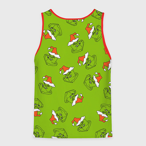 Мужская майка без рукавов Гринч Укротитель рождества / 3D-Красный – фото 2