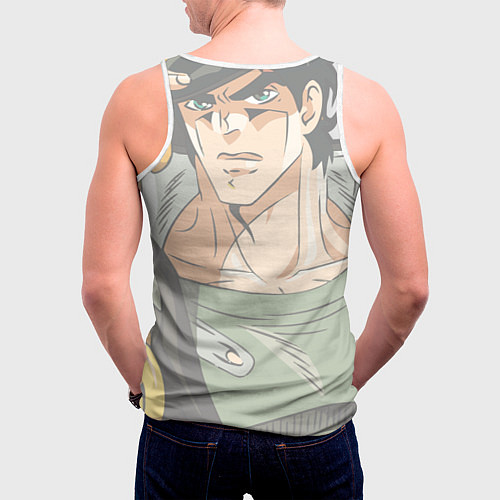 Мужская майка без рукавов JOJO BIZARRE ADVENTURE ДЖОДЖО / 3D-Белый – фото 4