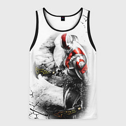 Майка-безрукавка мужская КРАТОС С МЕЧАМИ, БОГ ВОЙНЫ, цвет: 3D-черный
