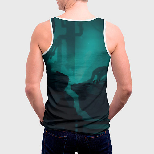 Мужская майка без рукавов Limbo x Little Nightmares / 3D-Белый – фото 4