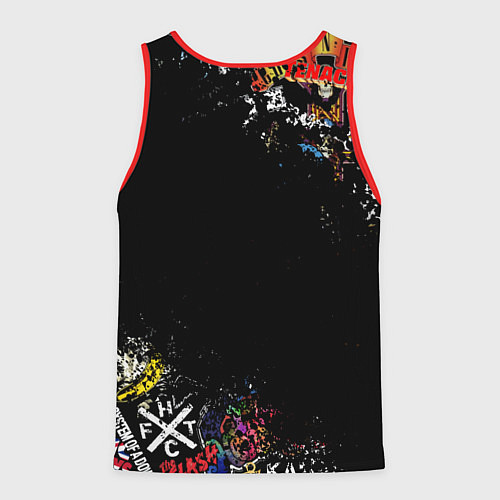 Мужская майка без рукавов ВСЁ ИДЁТ ПО ПЛАНУ ГРАЖДАНСКАЯ ОБОРОНА ЛОГО РОК ГРУ / 3D-Красный – фото 2