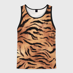 Майка-безрукавка мужская Шкура тигра текстура, цвет: 3D-черный