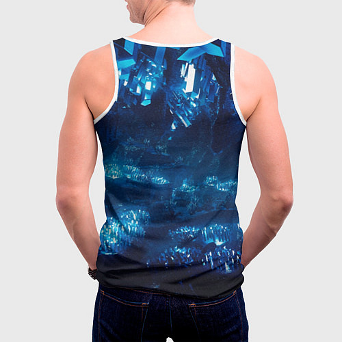Мужская майка без рукавов Deep Rock Galactic Gunner / 3D-Белый – фото 4