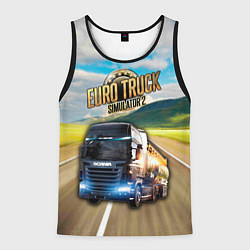 Майка-безрукавка мужская Euro Truck Simulator, цвет: 3D-черный