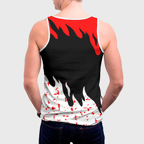 Мужская майка без рукавов Darkest Dungeon огонь / 3D-Белый – фото 4