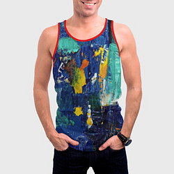 Майка-безрукавка мужская КРАСКА PAINT, цвет: 3D-красный — фото 2