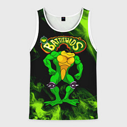 Майка-безрукавка мужская Battletoads Rash, цвет: 3D-белый