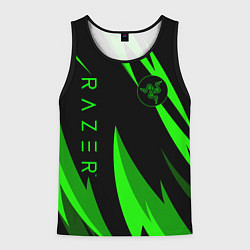 Майка-безрукавка мужская RAZER GREEN, цвет: 3D-черный