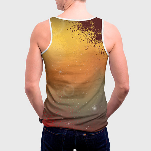 Мужская майка без рукавов Santa love you / 3D-Белый – фото 4