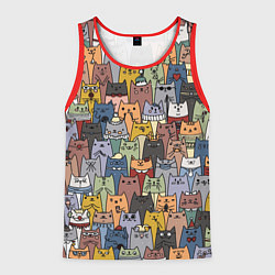 Майка-безрукавка мужская The Коты, цвет: 3D-красный