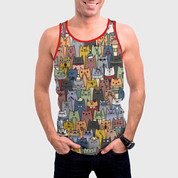 Майка-безрукавка мужская The Коты, цвет: 3D-красный — фото 2