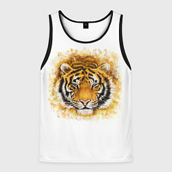 Майка-безрукавка мужская Дикий Тигр Wild Tiger, цвет: 3D-черный