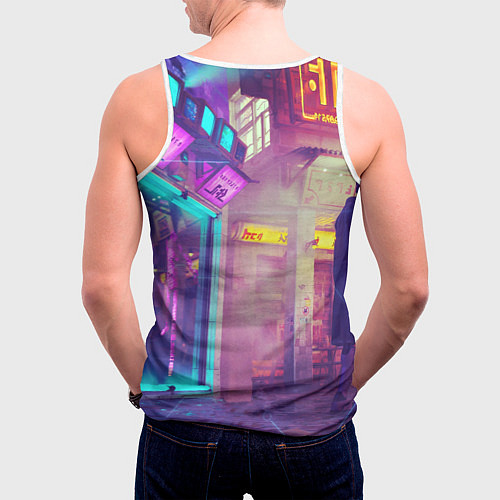 Мужская майка без рукавов Stray / 3D-Белый – фото 4