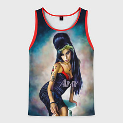 Майка-безрукавка мужская Amy Jade Winehouse, цвет: 3D-красный