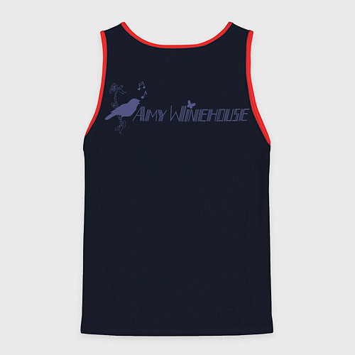 Мужская майка без рукавов Amy Jade Winehouse / 3D-Красный – фото 2