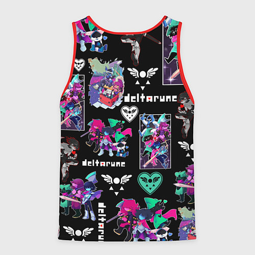 Мужская майка без рукавов DELTARUNE PATTERN ART ГЕРОИ ДЕЛЬТАРУН / 3D-Красный – фото 2