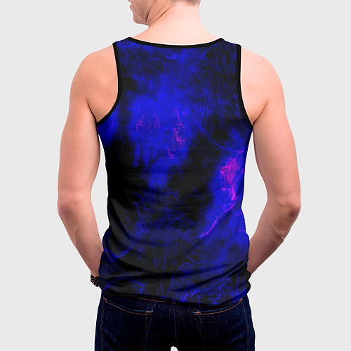 Мужская майка без рукавов Purple Tie-Dye / 3D-Черный – фото 4