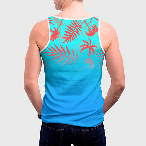 Мужская майка без рукавов 6IX9INE tropical / 3D-Белый – фото 4
