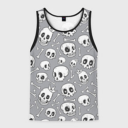 Майка-безрукавка мужская Skulls & bones, цвет: 3D-черный