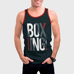 Майка-безрукавка мужская Бокс - Boxing, цвет: 3D-красный — фото 2