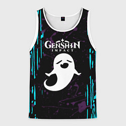 Майка-безрукавка мужская Hu Tao Genshin Impact, цвет: 3D-белый