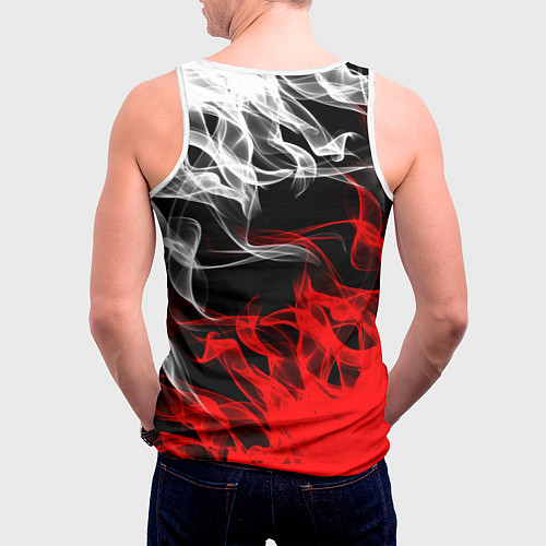 Мужская майка без рукавов Umbrella Corporation Fire / 3D-Белый – фото 4